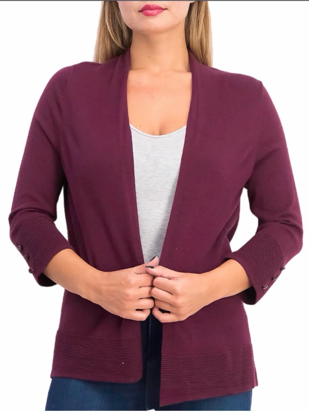 Open Front Cardigan Sweater - Evolution by Cyrus Size Medium